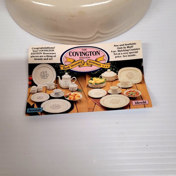 The Covington Edition Idlewild 9" Round Baker Vegetable Stoneware Casserole Bowl - Picture 7 of 8